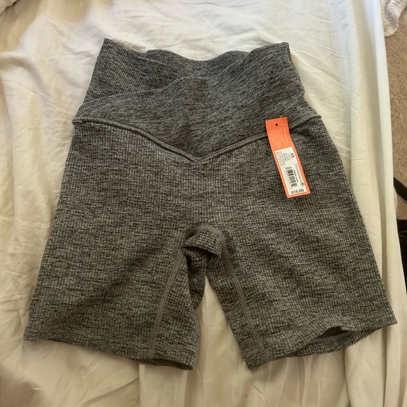 Grey crossover biker shorts - Picture 1 of 4